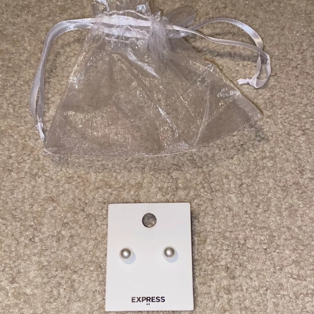 Express Faux Pearl Stud Earrings